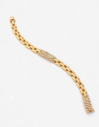 CARTIER  Bracelet "Olympe" en or et diamants  A diamond and gold "Olympe" bracelet