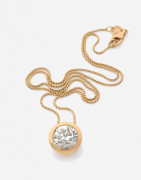 Collier en or et diamant demi-taille de 3.08 cts A 3.08 ct diamond and gold necklace