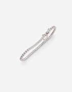 CARTIER Bracelet souple en or gris et diamants taillés en brillant A brillant-cut diamond and white gold tennis bracelet