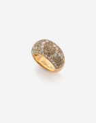 CARTIER  Bague jonc or et diamants blancs et bruns, 1999 A brown and white diamond and gold ring, 1999