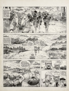 Enki BILAL  Né en 1951 Les Phalanges de l’ordre noir Encre de Chine sur carton pour la planche 69 de cet album publié en 1979...