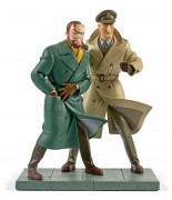 ¤ PIGEON  Blake et Mortimer - La Marque Jaune Sculptures en résine polychrome par Jean-Marie Pigeon représentant les deux héros de...