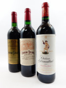 3 bouteilles 1 bt : CHÂTEAU D'ARMAILHAC 1996 5è GC Pauillac (étiquette fanée)