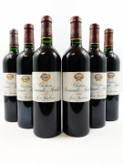9 bouteilles 1 bt : CHÂTEAU SOCIANDO MALLET 2003 Haut Médoc (étiquette tachée, fripée)
