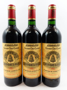 3 bouteilles CHÂTEAU ANGELUS 1995 GCC Saint Emilion