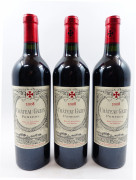 3 bouteilles CHÂTEAU GAZIN 2008 Pomerol