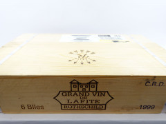 6 bouteilles CHÂTEAU LAFITE ROTHSCHILD 1999 1er GC Pauillac Caisse bois d'origine