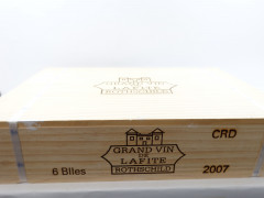 6 bouteilles CHÂTEAU LAFITE ROTHSCHILD 2007 1er GC Pauillac Caisse bois d'origine