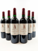 6 bouteilles CHÂTEAU LATOUR 1992 1er GC Pauillac (4 bts étiquettes léger abimées