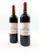 2 bouteilles CHÂTEAU LYNCH BAGES 2007 5è GC Pauillac (étiquettes tachées)