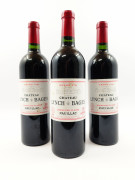 3 bouteilles CHÂTEAU LYNCH BAGES 2009 5è GC Pauillac (étiquettes tachées)