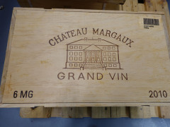 6 magnums CHÂTEAU MARGAUX 2010 1er GC Margaux Caisse bois d'origine