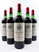 5 bouteilles CHÂTEAU MONTROSE 1974 2è GC Saint Estèphe (3 légèrement bas, 2 haute épaule