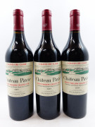 3 bouteilles CHÂTEAU PAVIE 2005 1er GCC (B) Saint Emilion