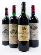 10 bouteilles 4 bts : CHÂTEAU OLIVIER 1990 CC Pessac Léognan (1 base goulot, étiquettes fanées, tachées)