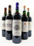 5 bouteilles 1 bt : CHÂTEAU BEYCHEVELLE 1998 4è GC Saint Julien (étiquette tachée)