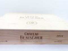 6 bouteilles CHÂTEAU BEAUSEJOUR DUFFAU LAGARROSSE 2016 1er GCC (B) Saint Emilion Caisse bois d'origine