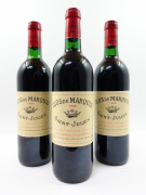 12 bouteilles CLOS DU MARQUIS 1995 Saint Julien (2 base goulot, étiquettes fanées