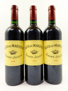 3 bouteilles CLOS DU MARQUIS 2006 Saint Julien (étiquettes léger tachées)