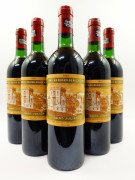 5 bouteilles CHÂTEAU DUCRU BEAUCAILLOU 1987 2è GC Saint Julien (base goulot