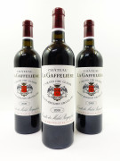 6 bouteilles CHÂTEAU LA GAFFELIERE 2008 1er GCC (B) Saint Emilion (étiquettes fanées)