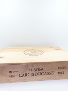 6 bouteilles CHÂTEAU LARCIS DUCASSE 2012 1er GCC (B) Saint Emilion Caisse bois d'origine