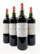 12 bouteilles CHÂTEAU LARMANDE 2001 GCC Saint Emilion (étiquettes fanées) Caisse bois d'origine