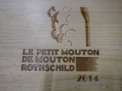 6 bouteilles LE PETIT MOUTON 2014 Pauillac Caisse bois d'origine