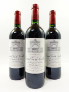 3 bouteilles CHÂTEAU LEOVILLE LAS CASES 2000 2è GC Saint Julien (étiquettes léger tachées)