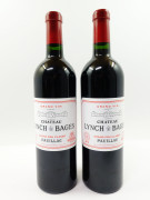 12 bouteilles CHÂTEAU LYNCH BAGES 2010 5è GC Pauillac Caisse bois d'origine abimée