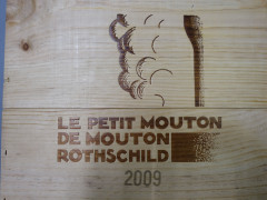 3 magnums LE PETIT MOUTON 2009 Pauillac Caisse bois d'origine