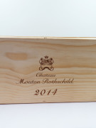 1 double magnum CHÂTEAU MOUTON ROTHSCHILD 2014 1er GC Pauillac Caisse bois d'origine