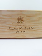 1 double magnum CHÂTEAU MOUTON ROTHSCHILD 2016 1er GC Pauillac Caisse bois d'origine