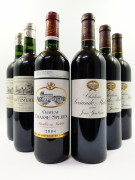 6 bouteilles  2 bts :  CHÂTEAU CANTEMERLE 2005 5è GC Haut Médoc 3 bts :  CHÂTEAU SOCIANDO MALLET 2004 Haut Médoc (étiquettes taché...
