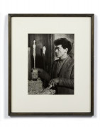 BRASSAÏ (Français - 1899 - 1984) Le Sculpteur Giacometti dans son atelier , rue Hippolyte Maindron, Paris 14e en octobre 1947 Epreuv...