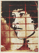 Shepard FAIREY ( OBEY GIANT) (Américain - Né en 1970) Obey Angela Rough - 2003 Sérigraphie en couleurs