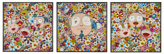 Takashi MURAKAMI (Japonais - Né en 1962) Ensemble de 3 estampes 3 lithographies offset en couleurs