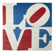 D'après Robert INDIANA (Américain - 1928-2018) Classic Love / Chosen Love Tapis en laine tissé à la main