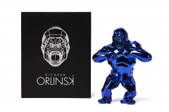 Richard ORLINSKI (né en 1966) Kong Spirit (Blue edition) - 2020 Résine polychrome bleue