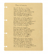 BRASSENS (Georges)  Manuscrit autographe pour Dieu s'il existe.