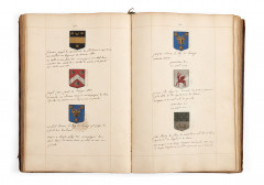 [MANUSCRIT.- ARMORIAL.- ORDRES MILITAIRES.- DORAT DE CHAMEULLES (Claude)]  Armorial général des ordres royaux, militaires et hospita...