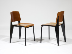 Jean PROUVÉ 1901-1984 Rare paire de chaises «n°4» - circa 1935