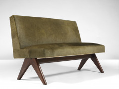 Pierre JEANNERET 1896-1967 Banquette haute «Public bench» - circa 1960