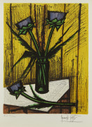 Bernard BUFFET (Paris, 1928- Tourtour, 1999) Fleurs d'artichauds - 1980 Lithographie en 7 couleurs