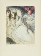 Marc CHAGALL (1887 - 1985) Sara et Abimelech - 1960 Lithographie en couleurs