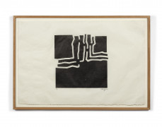 Eduardo CHILLIDA (1924-2002) Beltza III - 1969 Gravure sur bois imprimée sur Japon