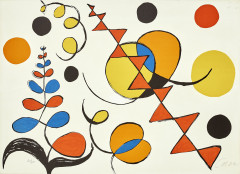 Alexander CALDER (Américain, 1898 - 1976) Cerfs - volants - circa 1970 Lithographie en couleurs