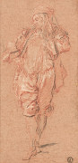 Nicolas LANCRET Paris, 1690 - 1743 Etude de personnage en pied Trois crayons