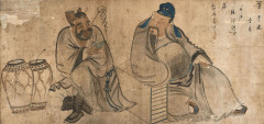 PEINTURE À L'ENCRE ET COULEUR SUR PAPIER, Chine, fin du XIXe-début du XXe siècle