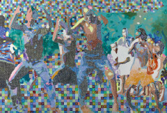 Alioune DIAGNE Né en 1985 - Sénégal Urban dancers (collection Réflexion), 2017 Acrylique sur toile